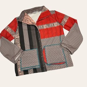 Misslook Funky Multi-Print Cardigan Jacket Size L